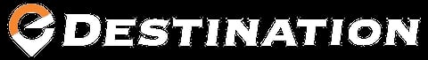 eDestination logo with orange e icon and white text on black background